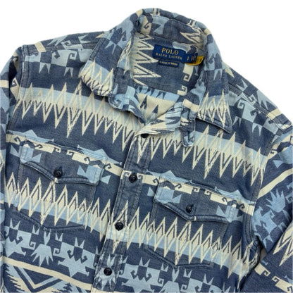 Polo Ralph Lauren Blue Aztec Beacon Classic Fit Indigo Shirt - S