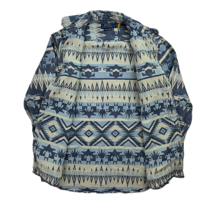 Polo Ralph Lauren Blue Aztec Beacon Classic Fit Indigo Shirt - S