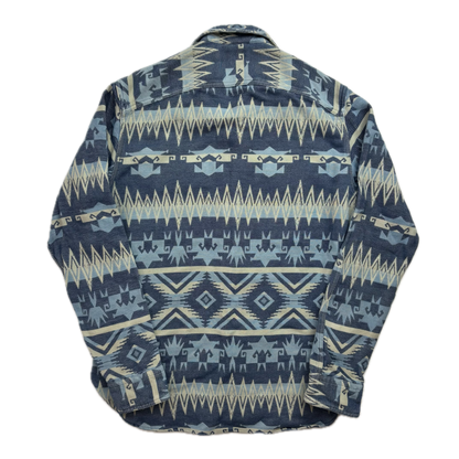 Polo Ralph Lauren Blue Aztec Beacon Classic Fit Indigo Shirt - S