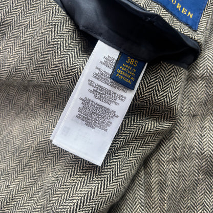 Polo Ralph Lauren Grey Herringbone Blazer Sports Coat (Linen) - 38S