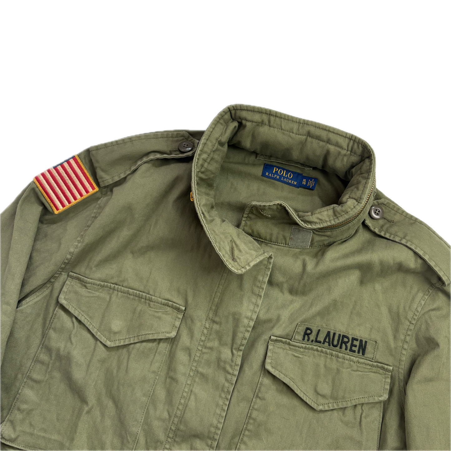 Polo Ralph Lauren Green Army Military Field Jacket - XL