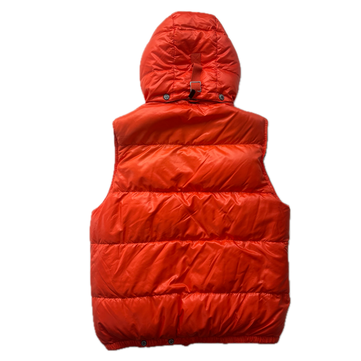 Polo Ralph Lauren Orange Ski Patrol Club Hooded Plaid Lined Body Warmer Gilet - M