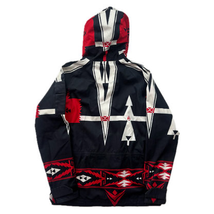 RLX Ralph Lauren Black Red Aztec Beacon Rain Coat  - S