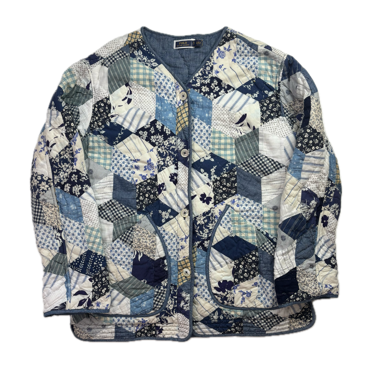 Polo Ralph Lauren Patchwork Quilted Jacket Reversible Country - L