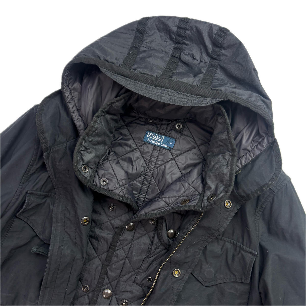 Polo Ralph Lauren 2 in 1 Black Utility Jacket with Quilted Liner - S