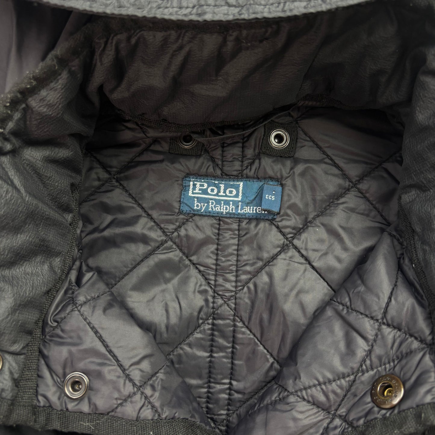 Polo Ralph Lauren 2 in 1 Black Utility Jacket with Quilted Liner - S
