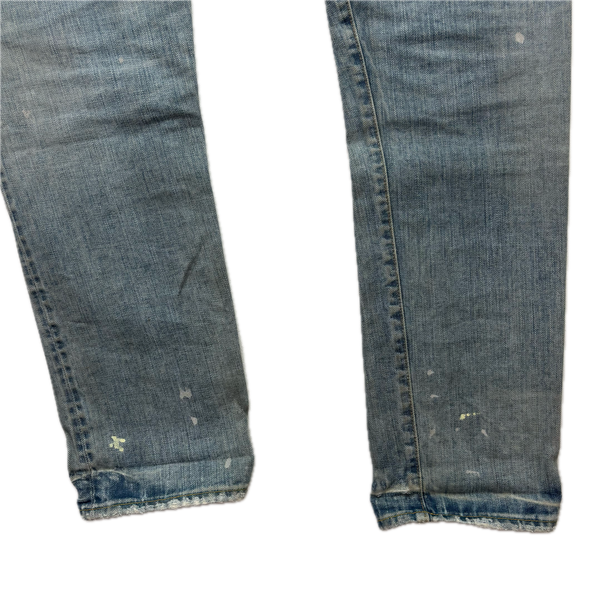 RRL Ralph Lauren Blue Jeans Paint Splatter Slim Narrow Denim - 32x32