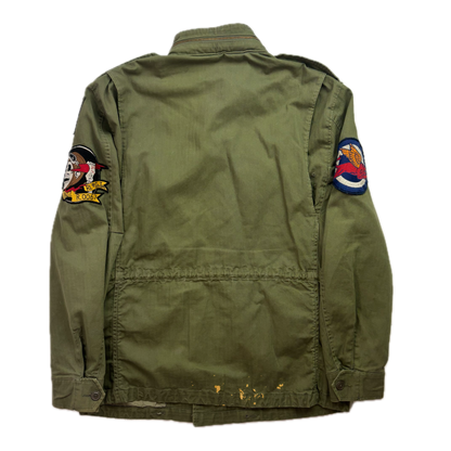 Polo Ralph Lauren Green Military Army Patches Field Parka Jacket  - L