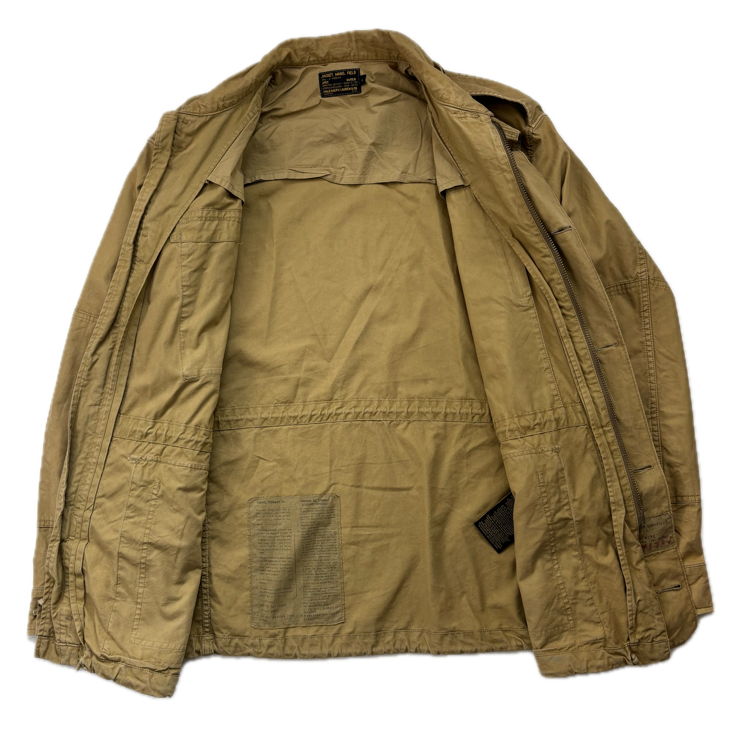 Polo Ralph Lauren Khaki Tan Army Military Field Jacket - XL