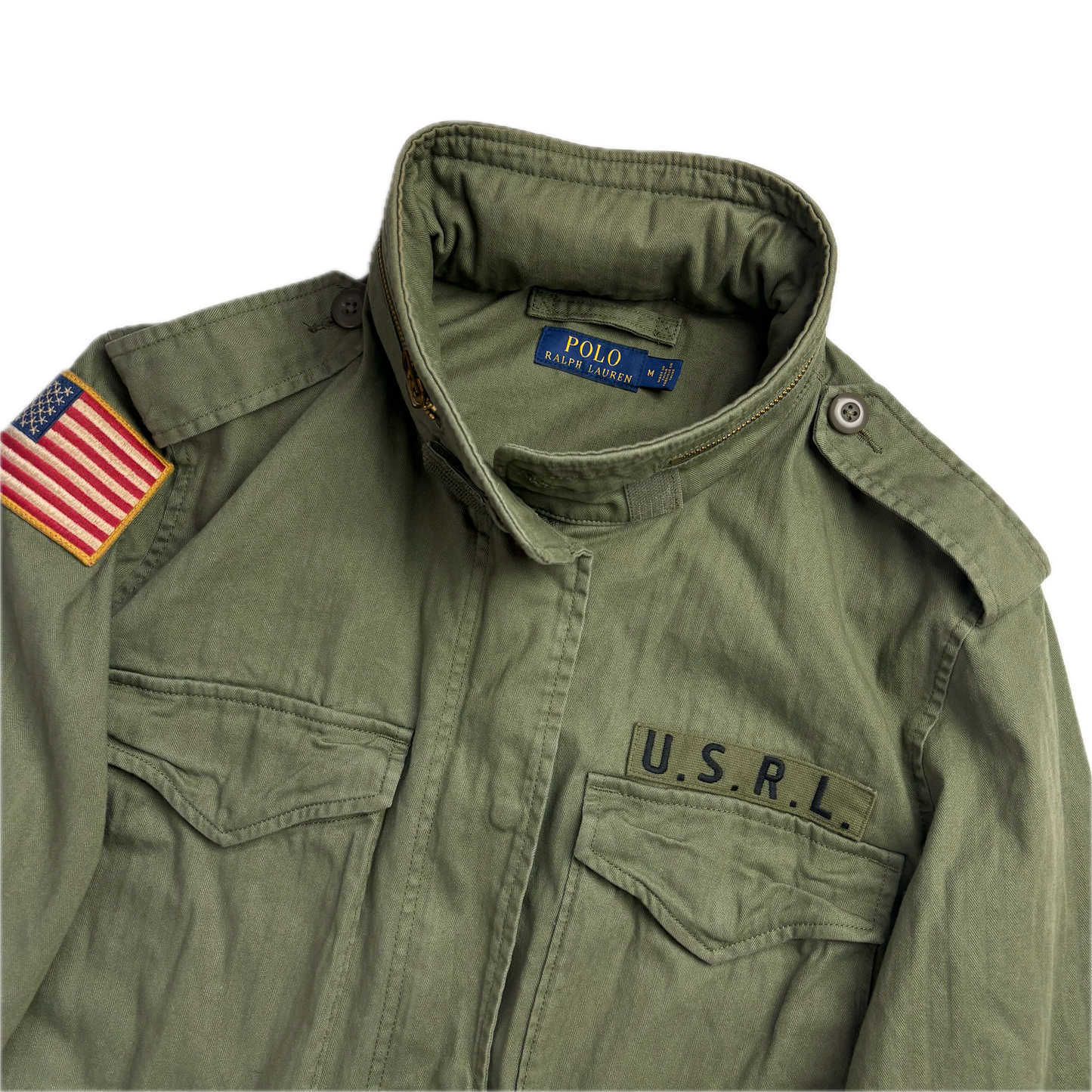 Polo Ralph Lauren Green Army Military Field Jacket - M
