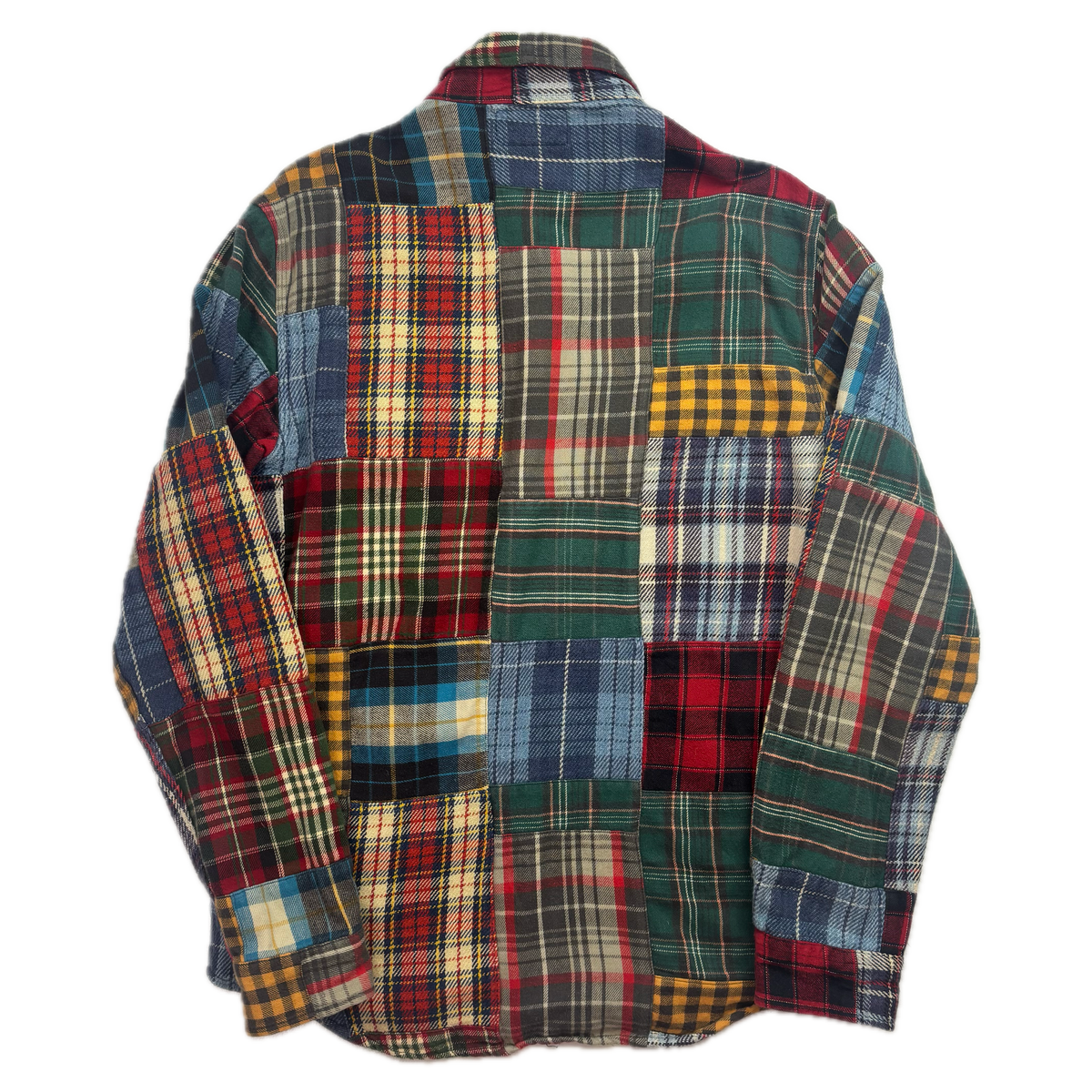 RRL Patchwork Plaid Brushed Plaid Shirt (Cotton) - M
