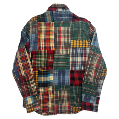 RRL Patchwork Plaid Brushed Plaid Shirt (Cotton) - M