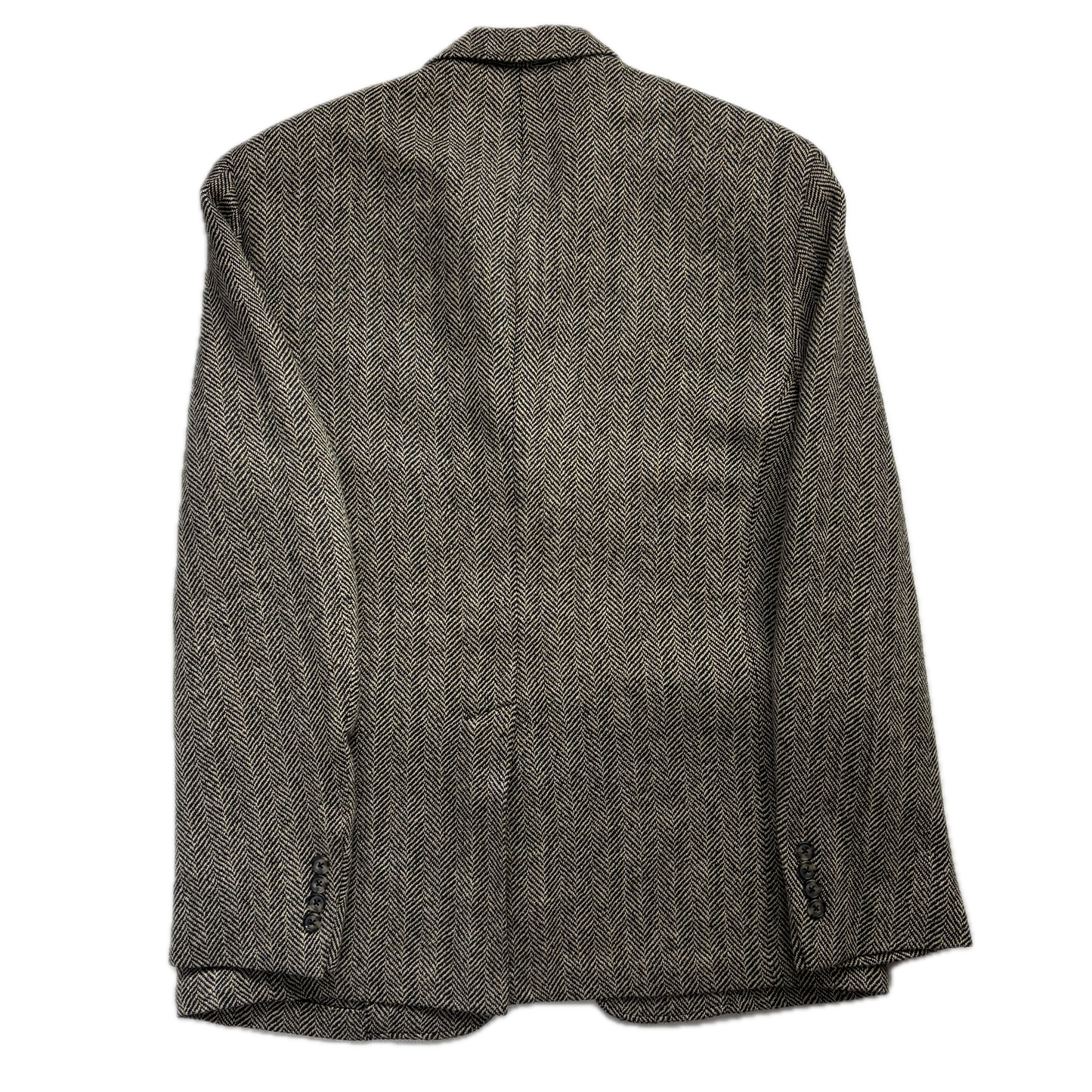 Polo Ralph Lauren Grey Herringbone Blazer Sports Coat (Linen Silk Wool) - 42R