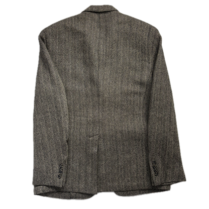 Polo Ralph Lauren Grey Herringbone Blazer Sports Coat (Linen Silk Wool) - 42R