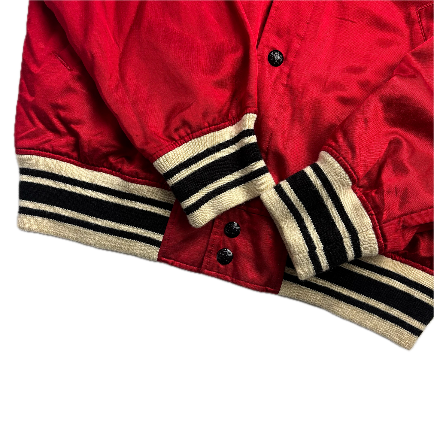Polo Ralph Lauren Red Satin Varsity Tiger Letterman Jacket - M
