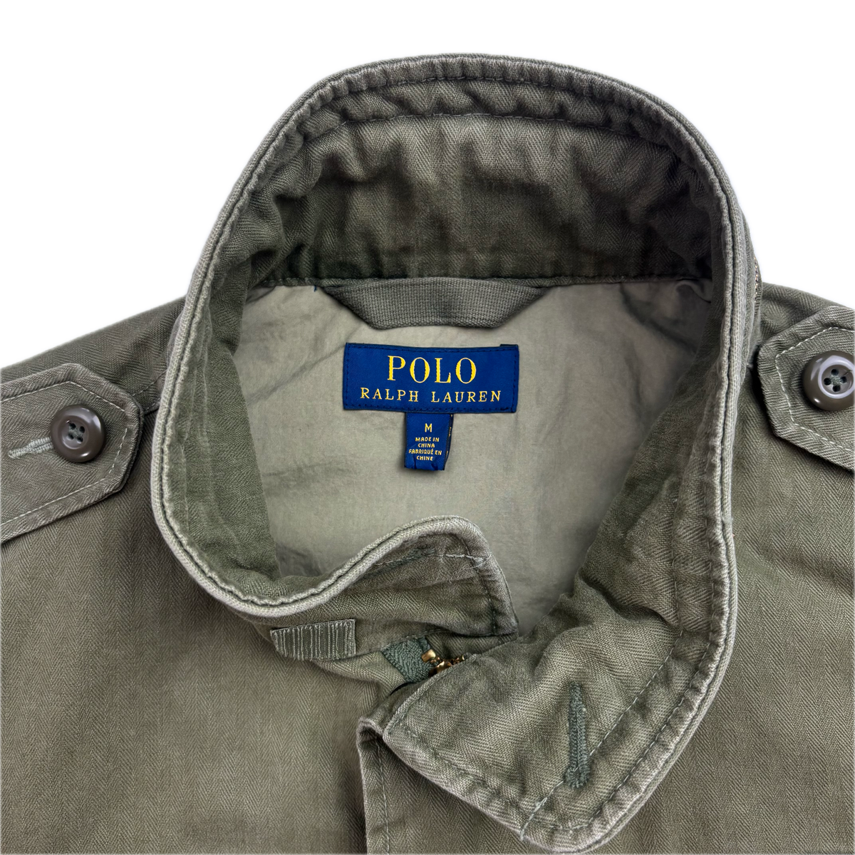 Polo Ralph Lauren Green Military Army Patches Parka Jacket  - M