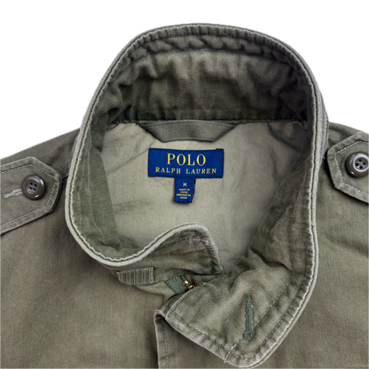 Polo Ralph Lauren Green Military Army Patches Parka Jacket  - M