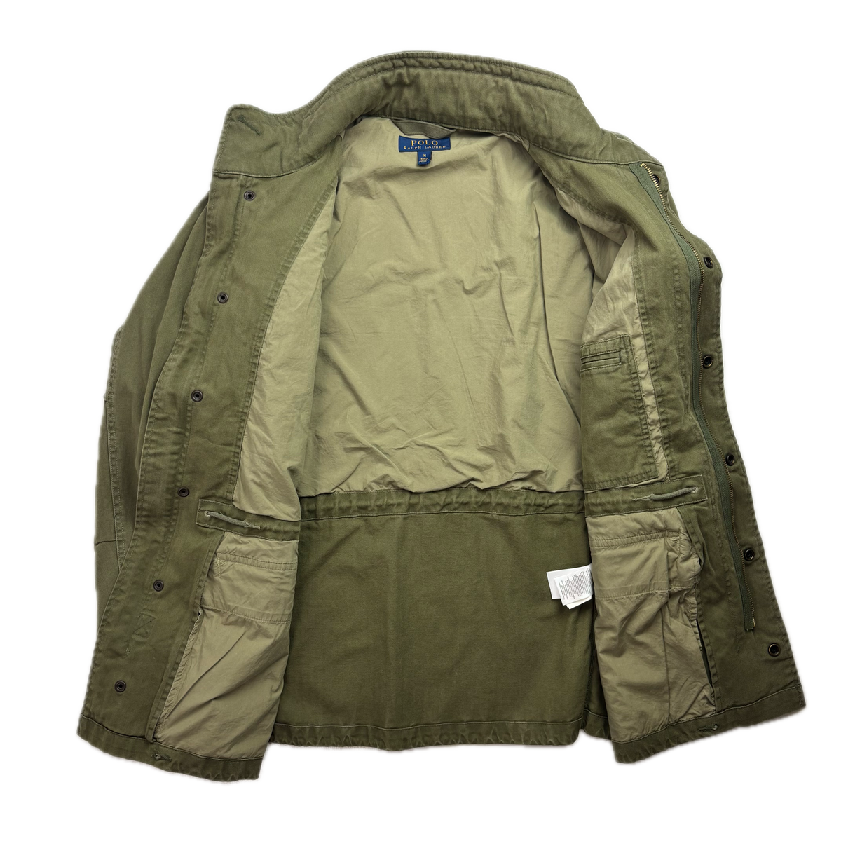 Polo Ralph Lauren Green Military Army Patches Parka Jacket  - M