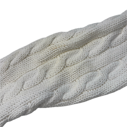 Polo Ralph Lauren Lion Crest Ivory Cricket Jumper Cableknit (Cotton)- M