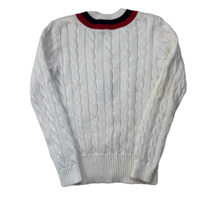 Polo Ralph Lauren Lion Crest Ivory Cricket Jumper Cableknit (Cotton)- M