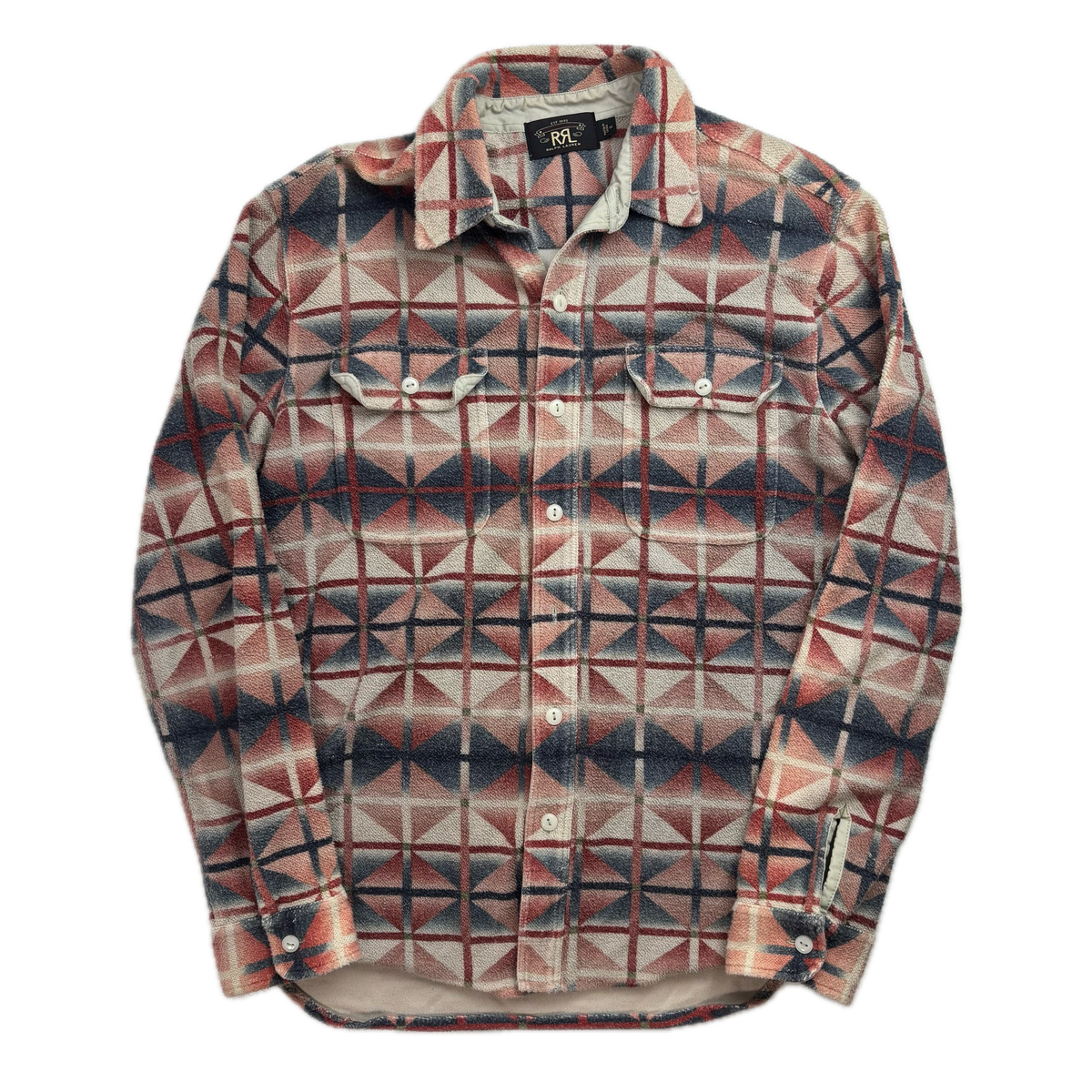 RRL Towelling Jacquard Southwestern Geometric Shirt (Cotton) - M