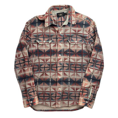 RRL Towelling Jacquard Southwestern Geometric Shirt (Cotton) - M