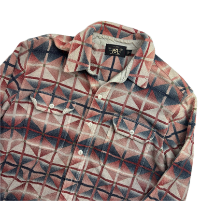 RRL Towelling Jacquard Southwestern Geometric Shirt (Cotton) - M