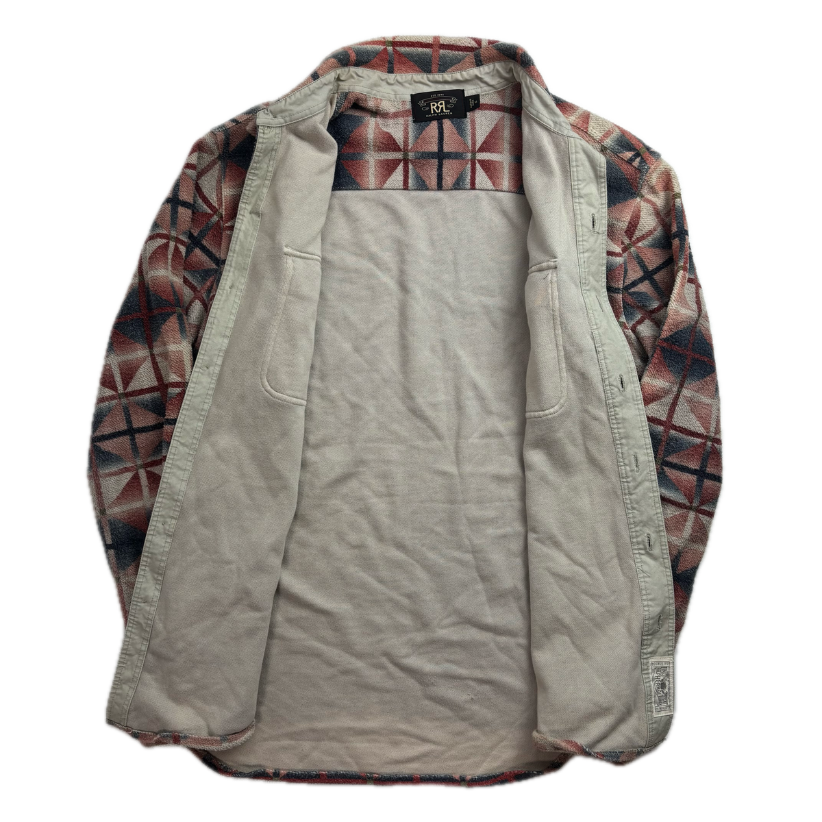 RRL Towelling Jacquard Southwestern Geometric Shirt (Cotton) - M