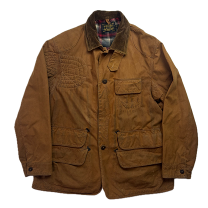 Polo Ralph Lauren Brown Waxed Oil Cloth Jacket Sportsman Hunting Coat - XL