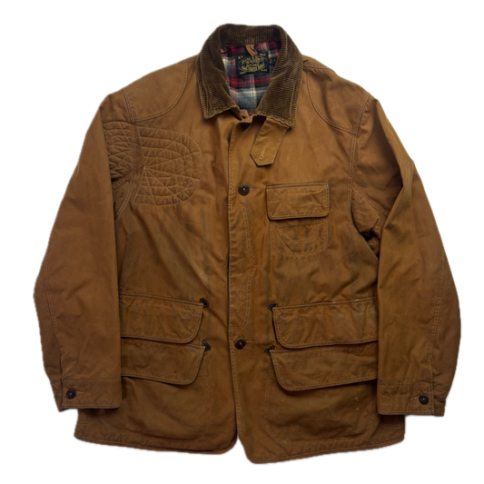 Polo Ralph Lauren Brown Waxed Oil Cloth Jacket Sportsman Hunting Coat - XL