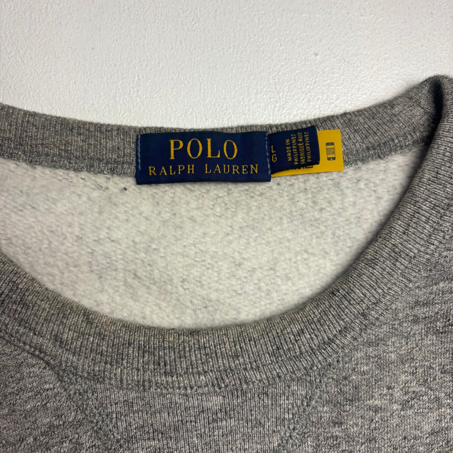 Polo Ralph Lauren Grey Bulldog Collegiate Patches PRLFC Sweatshirt - L