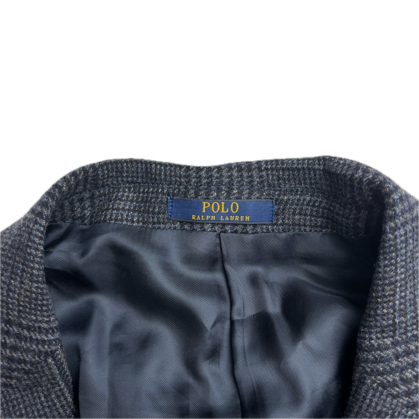 Polo Ralph Lauren Navy Glen Plaid Tweed Blazer Sports Coat (Wool Cashmere) - 40R