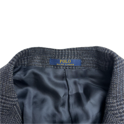 Polo Ralph Lauren Navy Glen Plaid Tweed Blazer Sports Coat (Wool Cashmere) - 40R