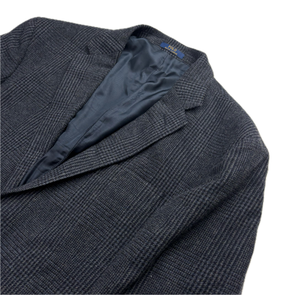 Polo Ralph Lauren Navy Glen Plaid Tweed Blazer Sports Coat (Wool Cashmere) - 40R