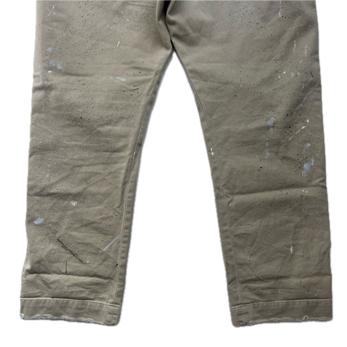 Polo Ralph Lauren Paint Splatter Distressed Beige Salinger Chinos Straight Fit - 34x32
