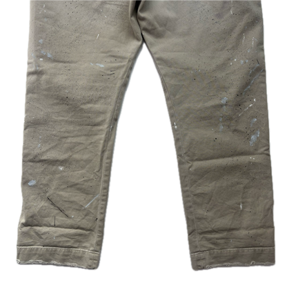 Polo Ralph Lauren Paint Splatter Distressed Beige Salinger Chinos Straight Fit - 34x32