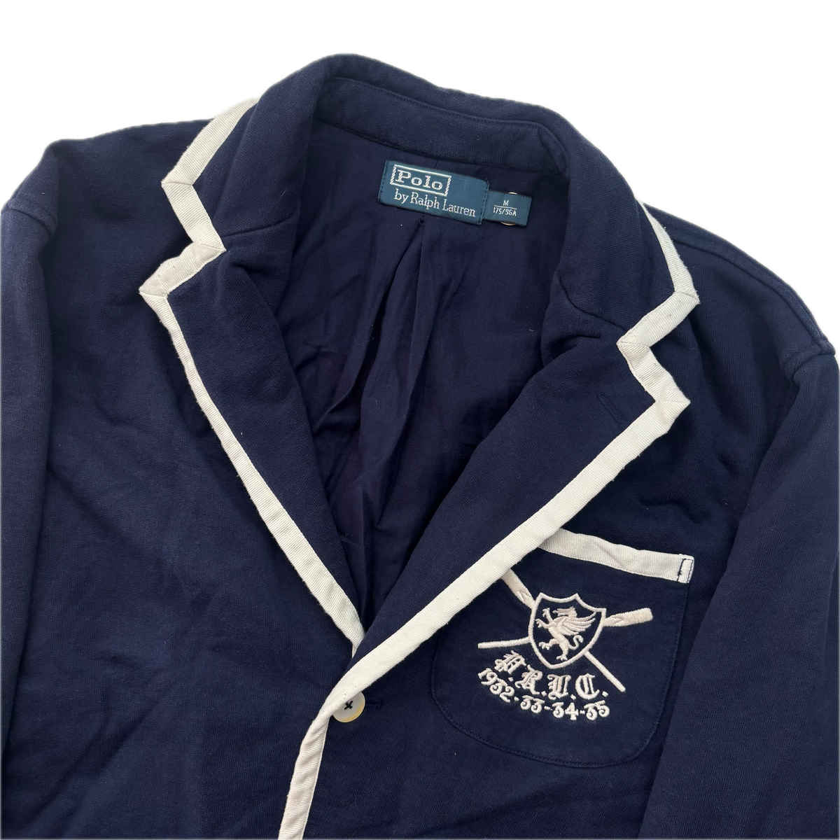 Polo Ralph Lauren Navy Rowing Crest Sports Jacket Blazer - M