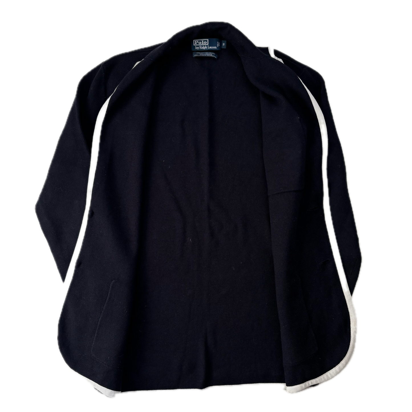 Polo Ralph Lauren Navy Tennis Crest Sports Jacket Cardigan Blazer - S