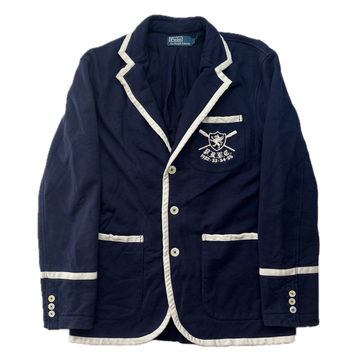 Polo Ralph Lauren Navy Rowing Crest Sports Jacket Blazer - M