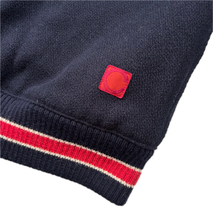 Polo Ralph Lauren x CLOT Navy Wool Blend Hooded Dragon Patch Varsity Jacket - L