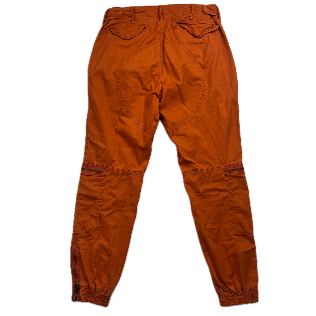 Polo Ralph Lauren Orange Cargo Trouser Utility Parachute Pants Straight Fit - 32x32