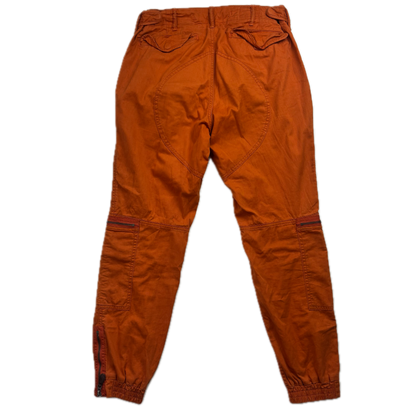 Polo Ralph Lauren Orange Cargo Trouser Utility Parachute Pants Straight Fit - 32x32