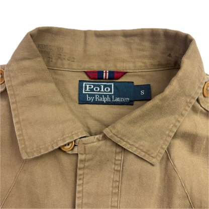 Polo Ralph Lauren Beige Military Battle Dress Safari Jacket (Cotton Linen) -  S