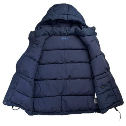 Polo Ralph Lauren Navy Hooded Body Warmer Gilet Down Vest - L