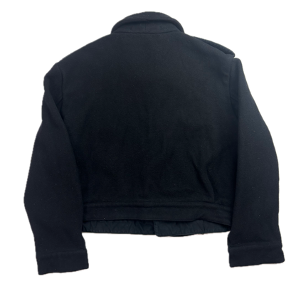 Polo Ralph Lauren Black Civil Defense Military Battle Dress Cropped Belted Aviator Jacket (Wool) -  XL