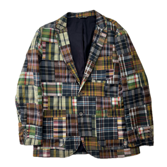 Polo Ralph Lauren Patchwork Madras Plaid Blazer Sports Jacket (Cotton) - 44R