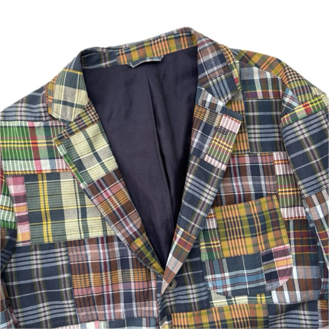 Polo Ralph Lauren Patchwork Madras Plaid Blazer Sports Jacket (Cotton) - 44R
