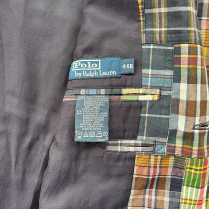 Polo Ralph Lauren Patchwork Madras Plaid Blazer Sports Jacket (Cotton) - 44R
