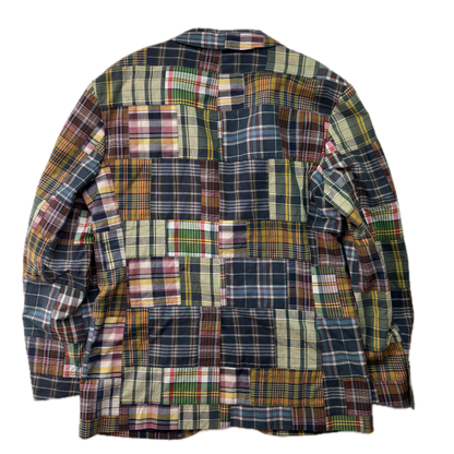 Polo Ralph Lauren Patchwork Madras Plaid Blazer Sports Jacket (Cotton) - 44R