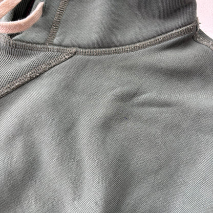 RRL Faded Green Garment Dyed French Terry Hoodie  (Cotton) - L